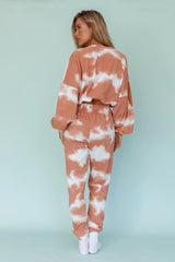 Low Key Drawstring Ribbed Pants Orange