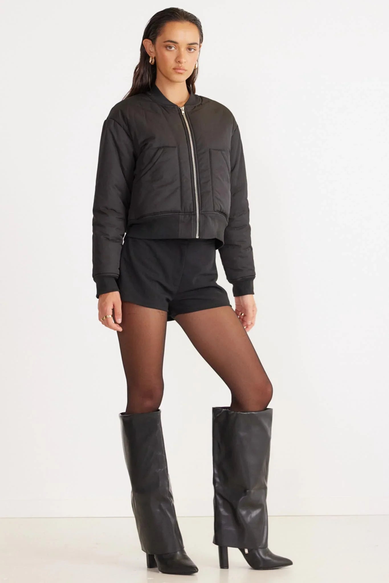 SNDYS Roberta Mini Shorts Black