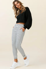 Jameson Pocket Jogger Pants Striped Black