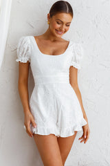 Love Like This Tied Back Romper White