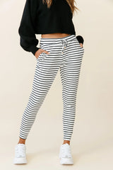 Jameson Pocket Jogger Pants Striped Black