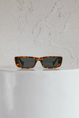 Monica Classic 90's Square Frame Sunglasses Tort