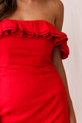 Missy A-Line Mini Dress Red