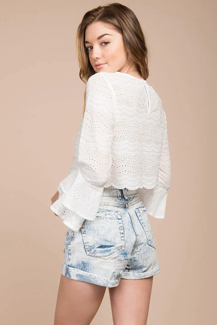 Judith Distressed Denim Shorts